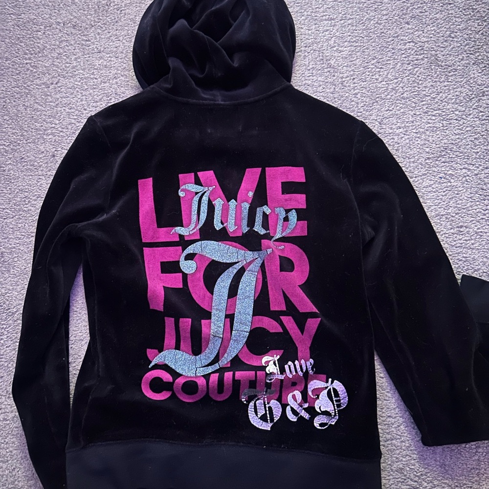 Juicy Couture Vintage Zip Black Hoodie